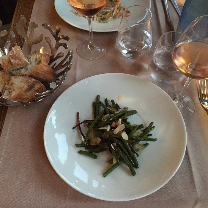 The incredible minted green bean salad at Villa Spicy