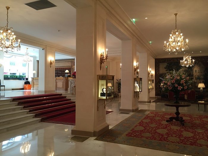Utter luxury - the lobby area of Le Bristol, Paris