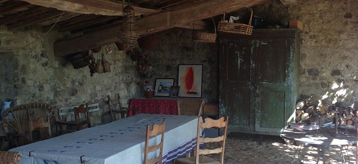 The beautiful outside living area at Cupano, Montalcino