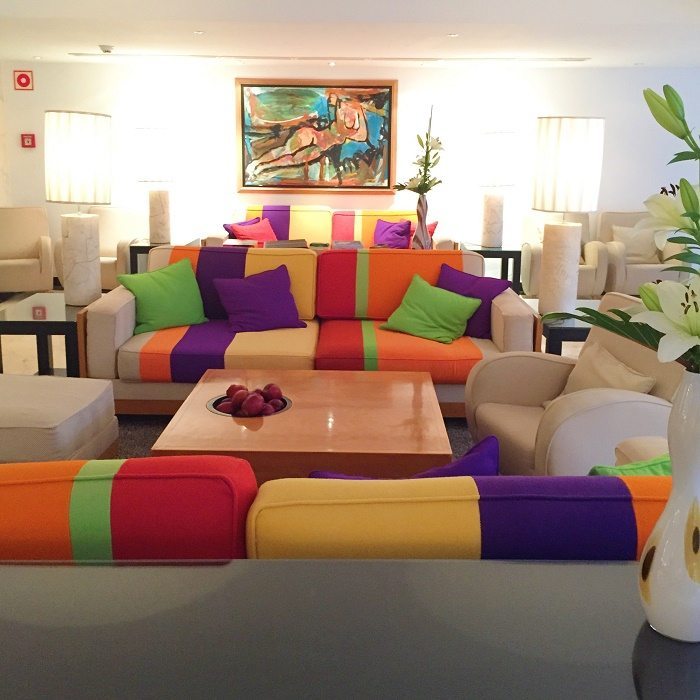 Lounge area at the Seaside Palm Beach Hotel, Gran Canaria