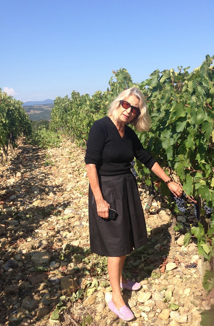 Ornella with her beloved vines at Cupano