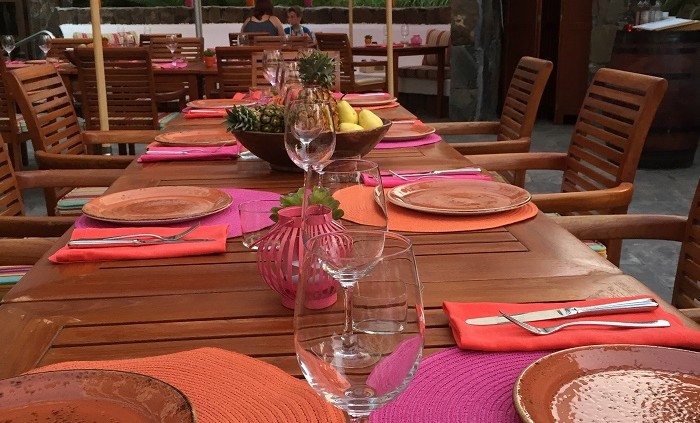 Our table at La Bodega, Seaside Gran Canaria
