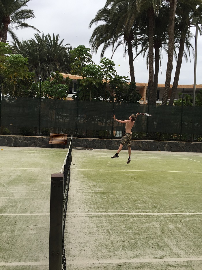 Tennis at the Seaside Palm Beach Hotel, Gran Canaria