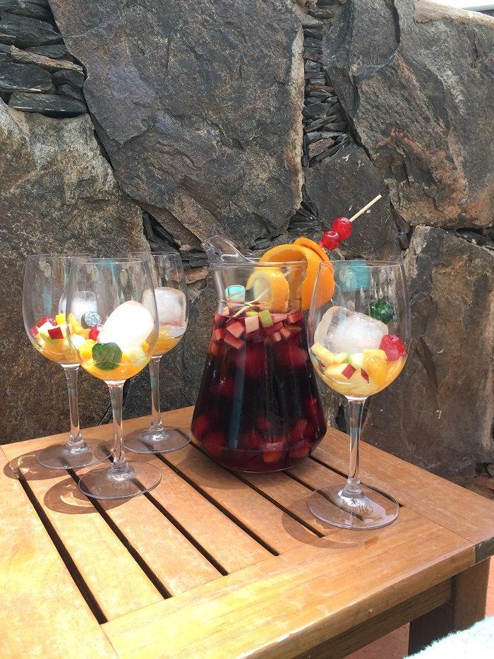 Sangria by the pool at the Seaside Palm Beach Hotel, Gran Canaria