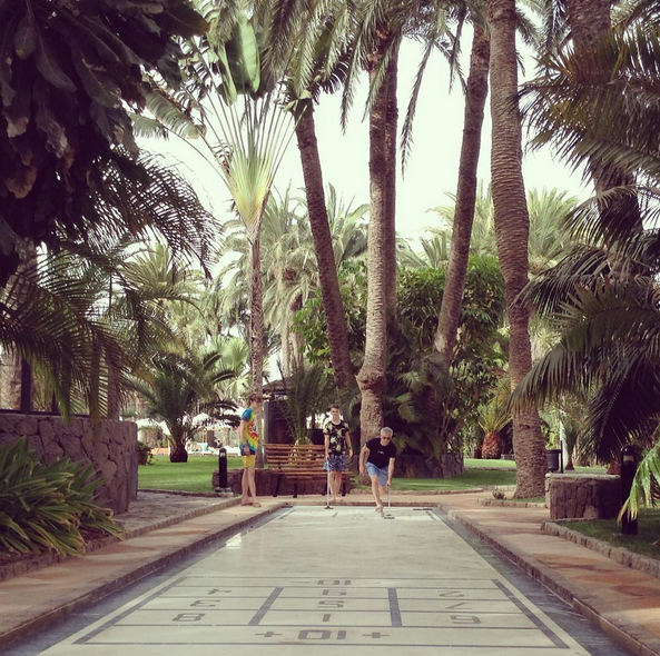 Shuffleboard at the Seaside Palm Beach Hotel, Gran Canaria
