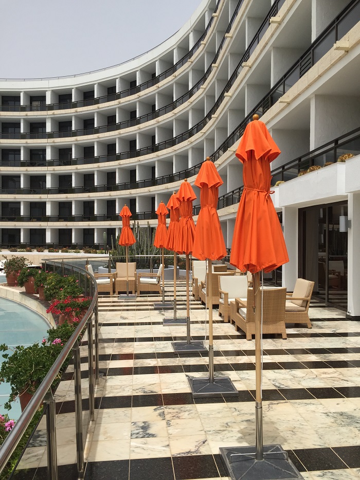 Sun terrace at the Seaside Palm Beach Hotel, Gran Canaria