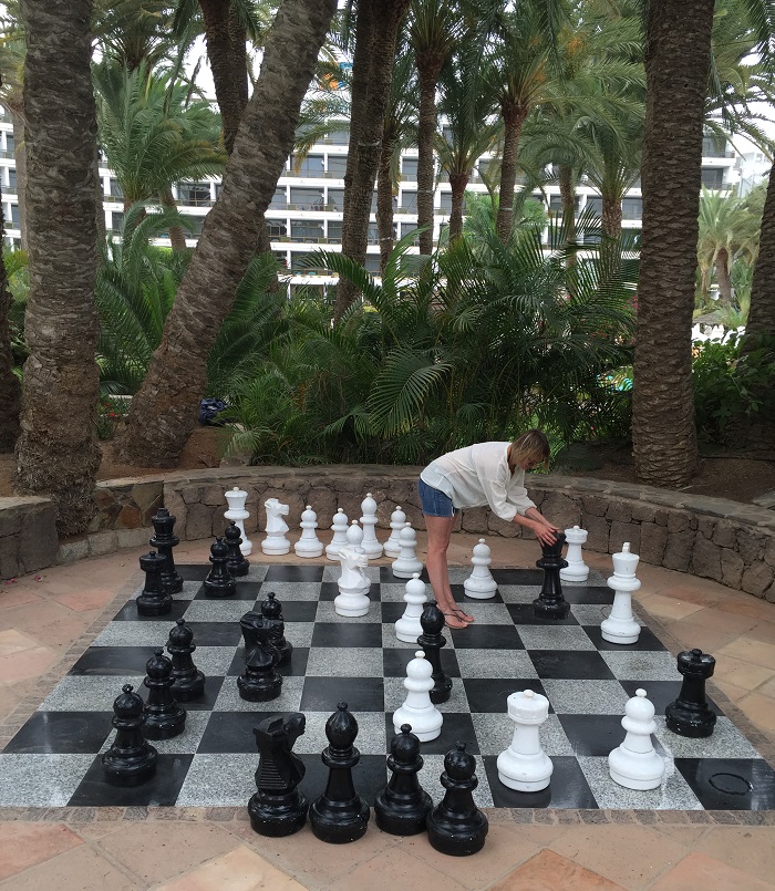 Wizards chess at the Seaside Palm Beach Hotel, Gran Canaria