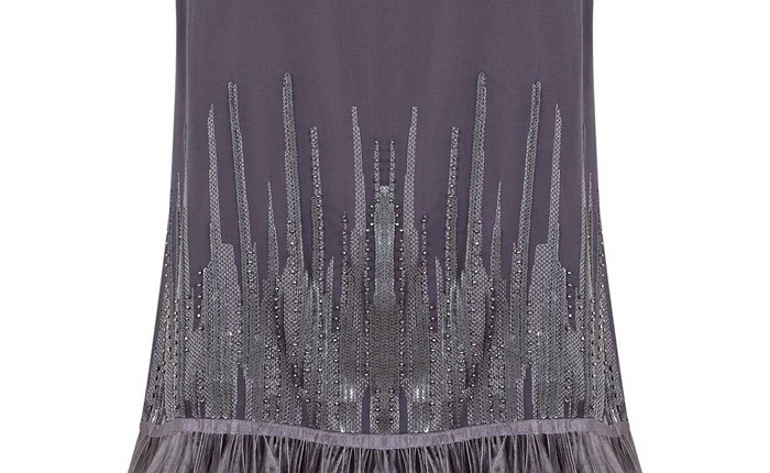 Mint Velvet feather hem top