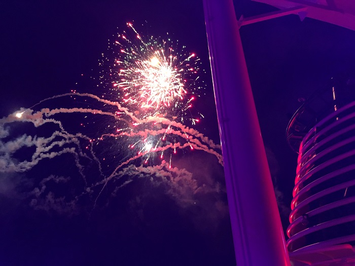 Buccaneer blast fireworks on the Disney Dream