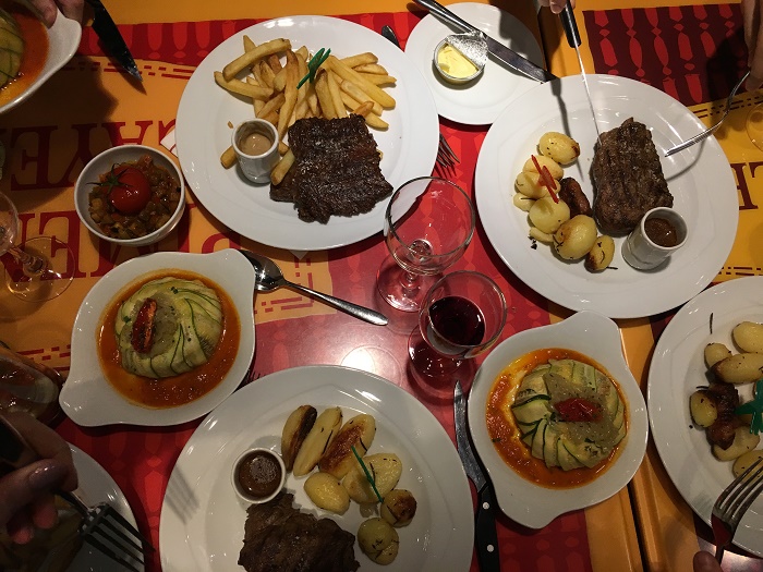 Steak frites and ratatouille at Bistrot Chez Remy