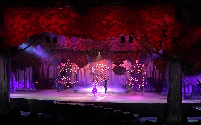Tangled scene in Forest of Enchantment
