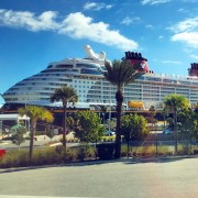 The Disney Dream docked at Port Canaveral, Florida
