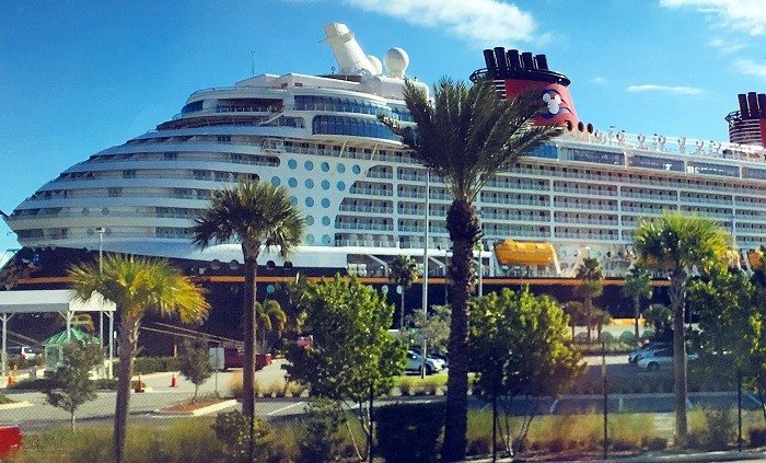 The Disney Dream docked at Port Canaveral
