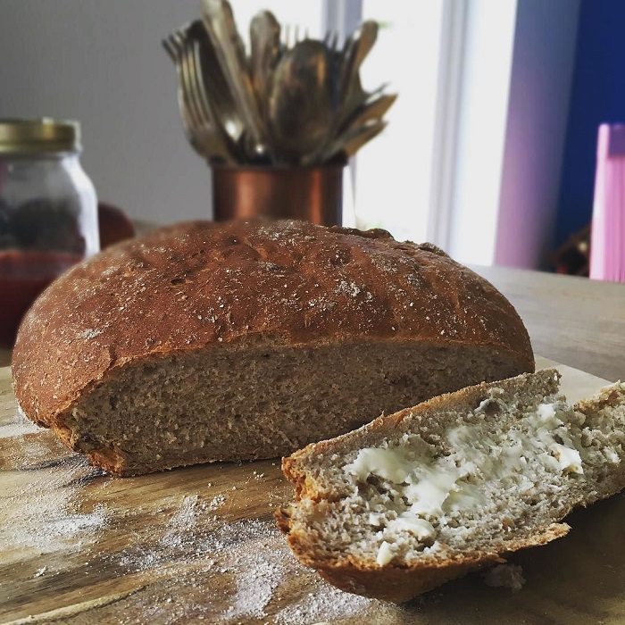 Everyday bread made in the mixer