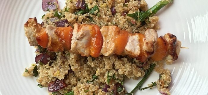 Mindful Chef pork and apricot kebabs