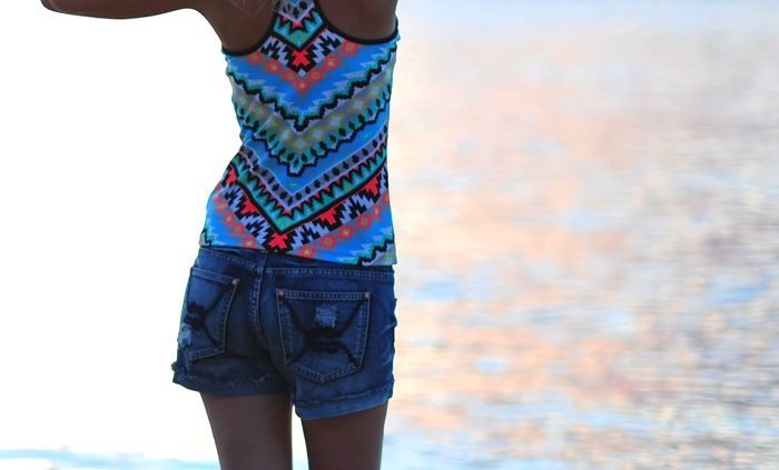 Seafolly Kasbah Nectarine High Neck Singlet Top £74.00