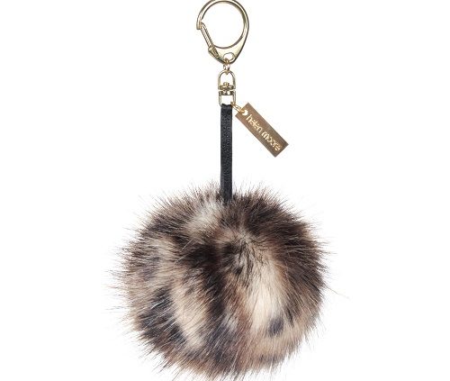hush Ocelot pom pom keyring