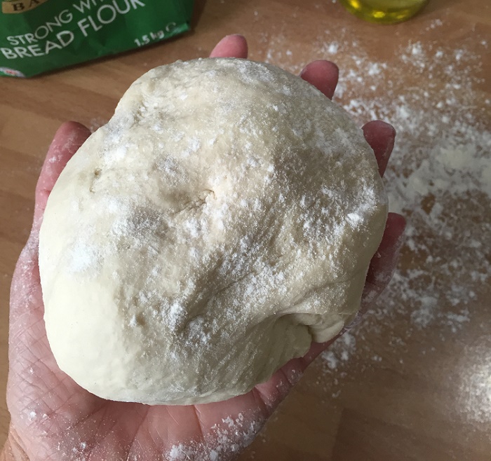 Hand made pizza dough