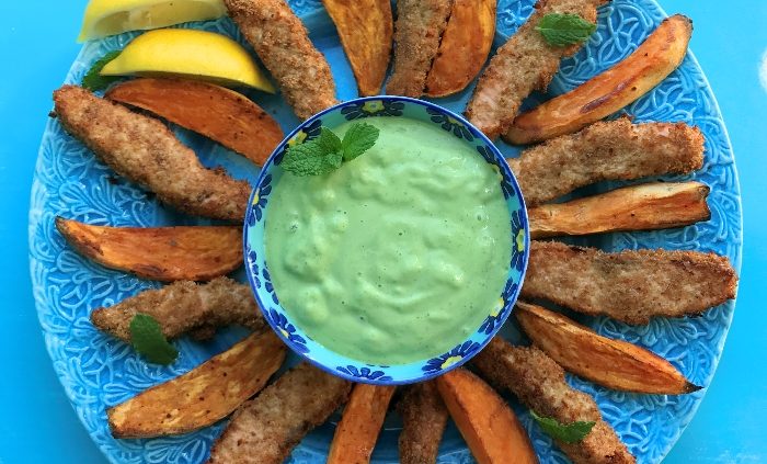 Salmon fish fingers