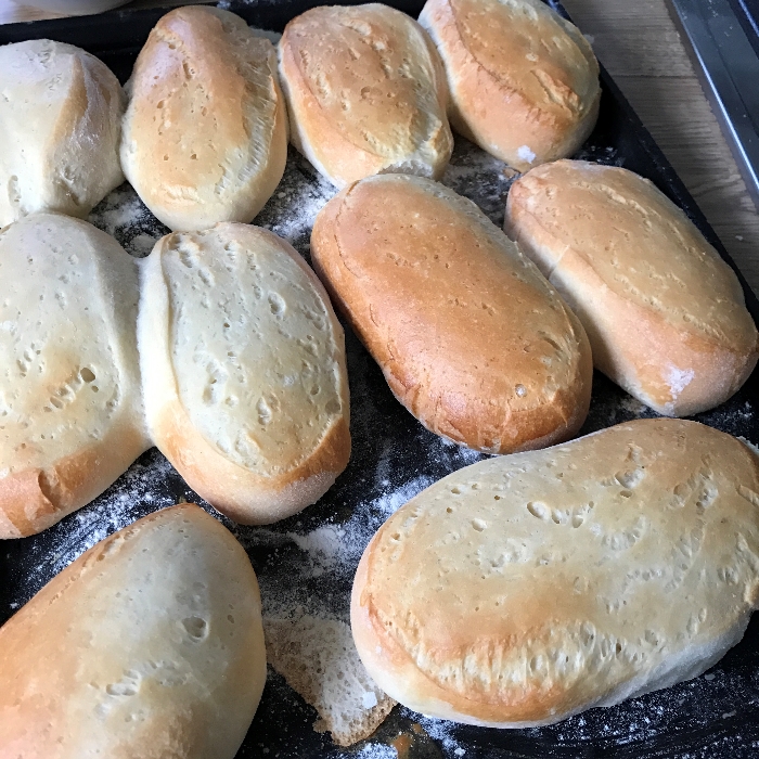 The sweet, soft buns fresh out of the oven
