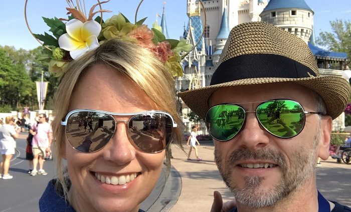 With Mr E at Cinderella Castle