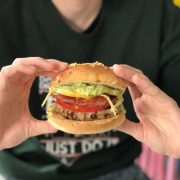 The crunchy brunchy breakfast burger with The Snaffling Pig Co
