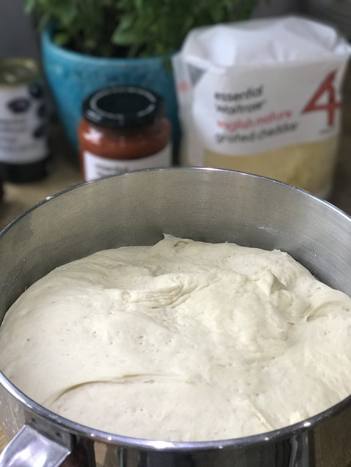 Allow the dough to puff up and double in size