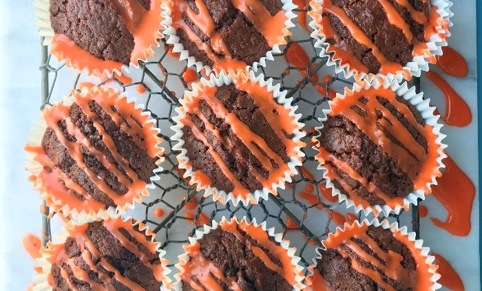 Chocolate orange drizzle muffins