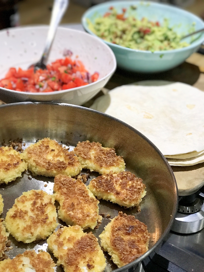Fry the fish until crisp and golden