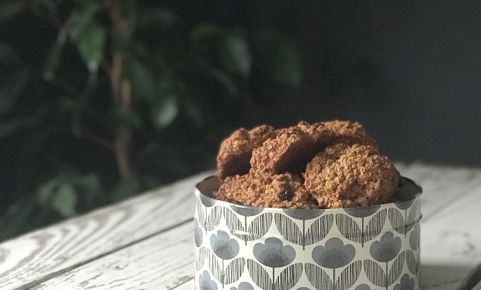 Healthier oat and cranberry cookies