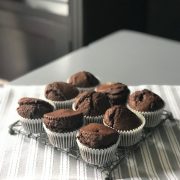 American style double chocolate muffins