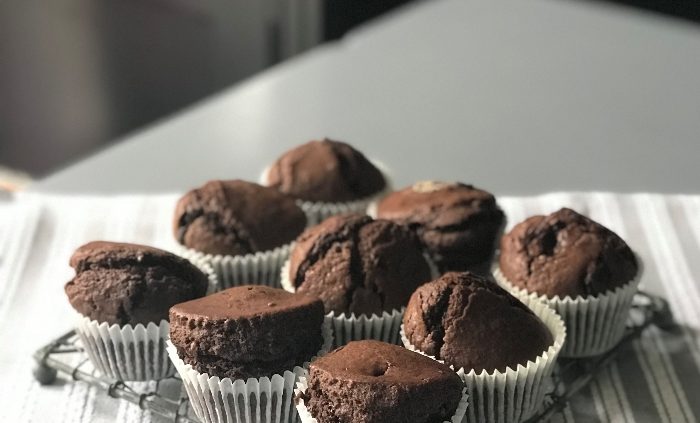 American style double chocolate muffins