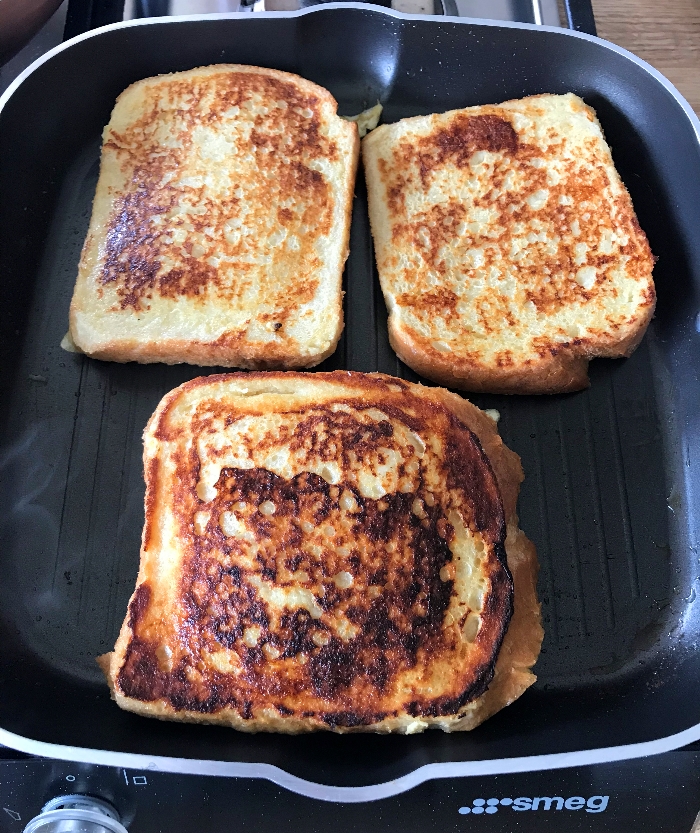 Cook the French toast until perfectly golden