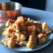 Breaded baked barbecue cauliflower