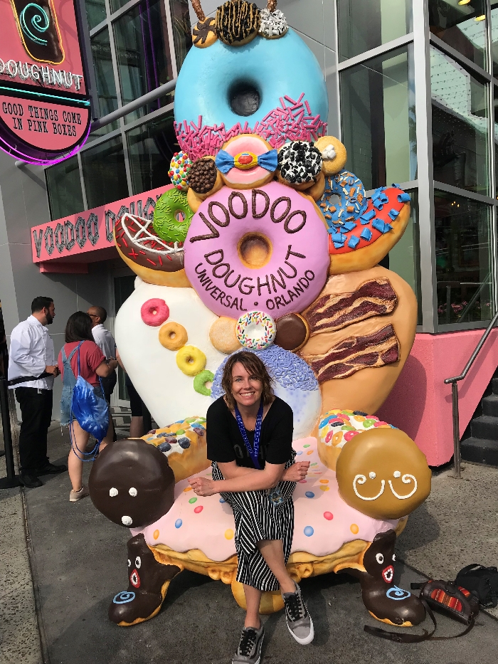 Don't forget to take a pic on the Voodoo Doughnut throne!