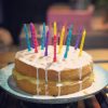 Lemon curd drizzle cake