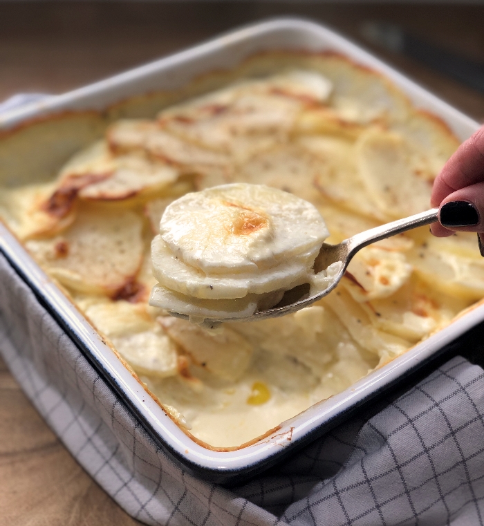 Delicious potatoes dauphinoise