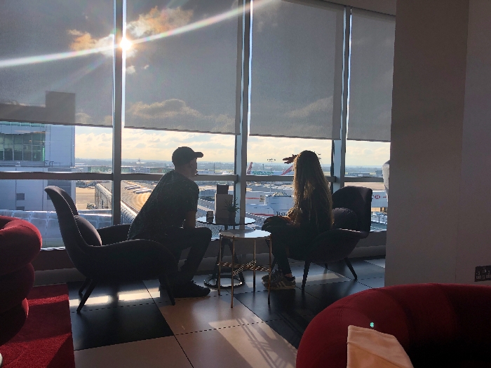 Plane spotting in the Virgin Atlantic Clubhouse