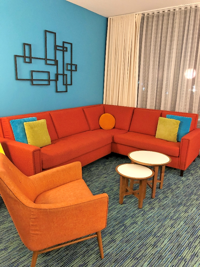 The double sofa bed in the lounge in the two bedroom suite at Cabana Bay Beach Resort