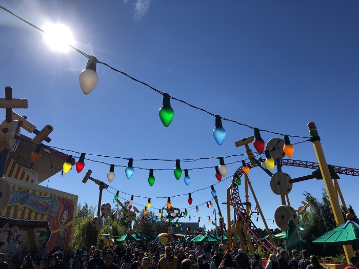 Gorgeous Toy Story Land in the sunshine