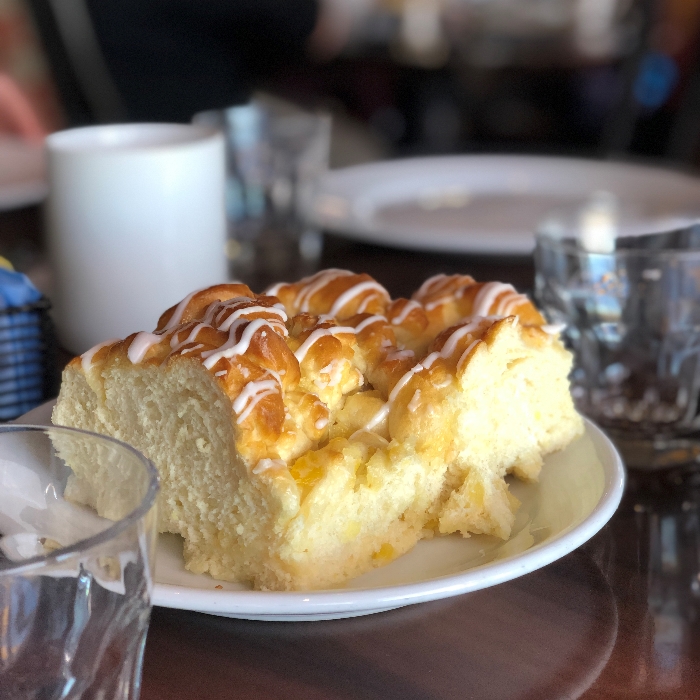 The pineapple and coconut breakfast bread at Ohana