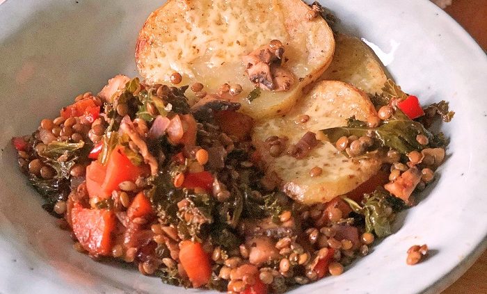 Lentil and vegetable hotpot 3