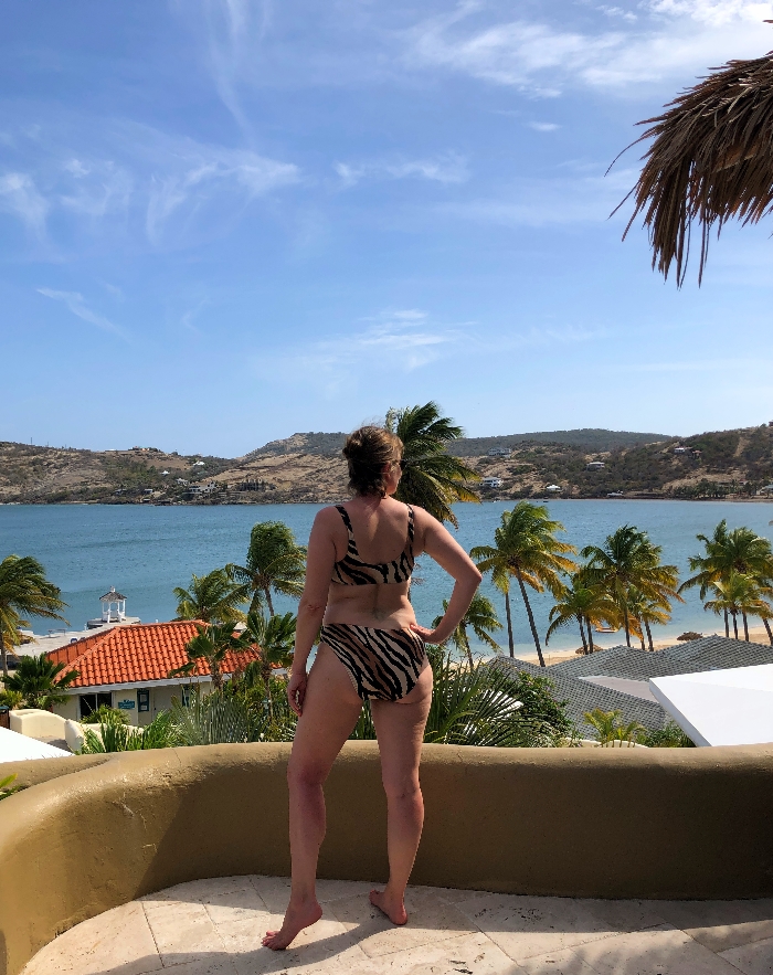 In a bikini and feeling great