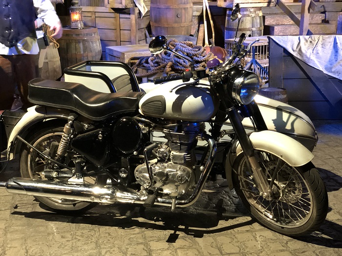 Hagrid's actual motorbike, as ridden by Fred and George Weasley