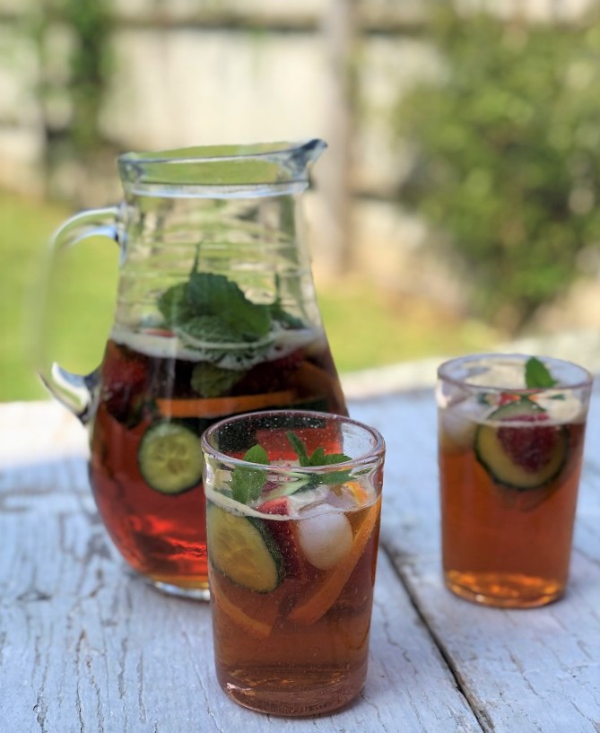 Pimms o'clock in the garden