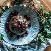 Dark chocolate and cherry Christmas pudding