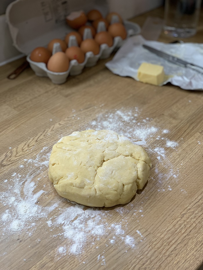 First make the orangey pastry