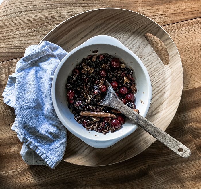 Stir the steeped fruit every so often if you remember