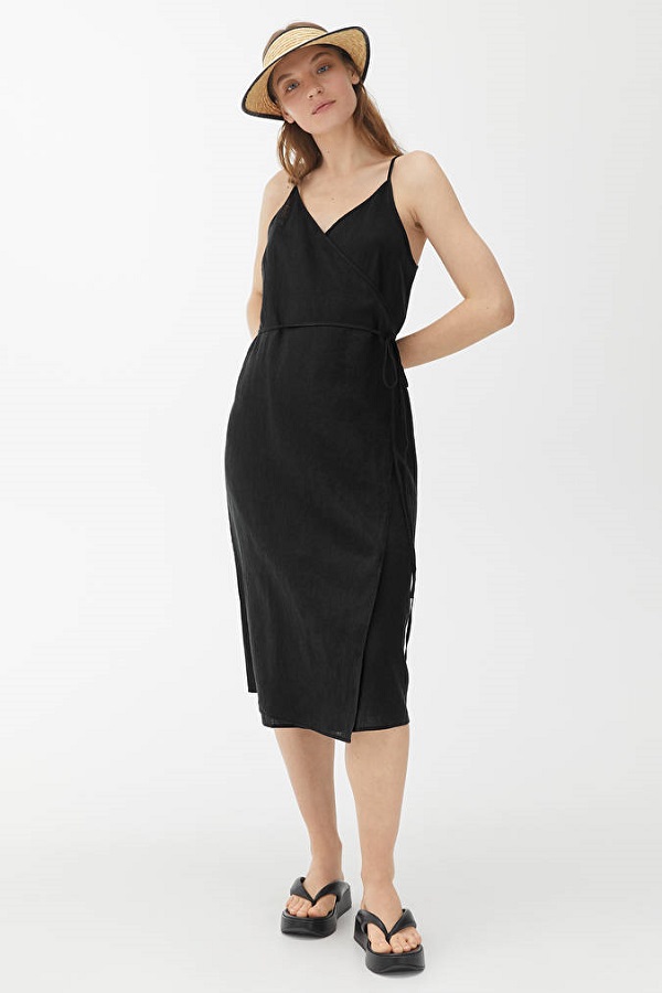 Arket linen wrap dress
